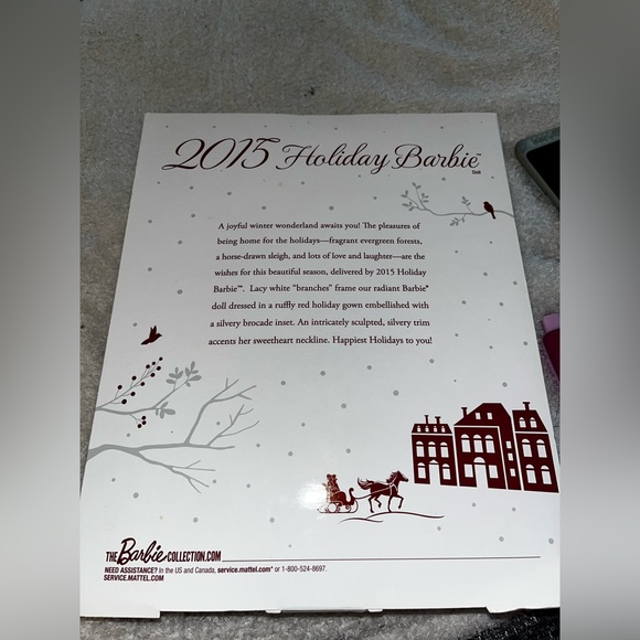 2015 Holiday Collector Barbie ❤️ in box !! ✨ - Picture 4 of 11